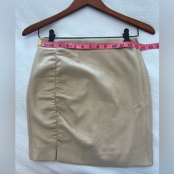 Free People AVAS Tan Soft Vegan Faux Suede Mini Short Skirt - Picture 10 of 16